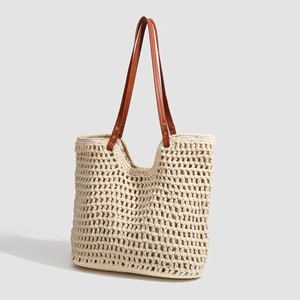 Hot Summer Eco-Friendly Seagrass <b>Bag</b> Paper Straw <b>String</b> Travel Beach <b>Bag</b> Handmade Beach Straw Woven Handbags for Women - Product Image 6