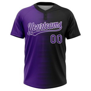Maillot de softball premium pour femme, noir et violet, performance athlétique, maille respirante, logo personnalisé, nom et numéro, fournisseur en gros - Product Image 1