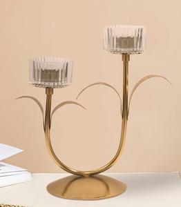 เชิงเทียนโลหะสีทองวินเทจสุดหรู สำหรับตกแต่งงานแต่งงานและบ้าน - Product Image 2