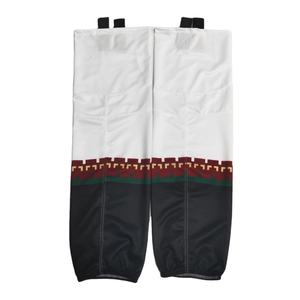White <b>Knee</b> <b>High</b> Basketball Leg Warmers With Blue Stripes And Gold Stars Breathable For Adults - Product Image 6