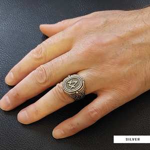 Bague Maçonnique BOJ 025 Personnalisée Unisexe, Bague Chevalière Maître Maçon du Texas, Style Hip Hop Argenté, Prix Bas - Product Image 2