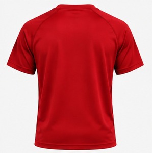 Camiseta de Manga Corta Roja para Hombre, Corte Regular, Cuello Redondo, Estampada, de Secado Rápido, Informal, Marca Index Apparel - Product Image 4