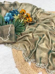 ผ้ามอส NC คุณภาพพรีเมียมสวยงาม พร้อมชุดส่าหรี-เสื้อปักลายด้วยมือ คอลเลคชั่นแฟชั่นผู้หญิง ผลิตโดยผู้ผลิตผ้าส่าหรี Saree Love - Product Image 3