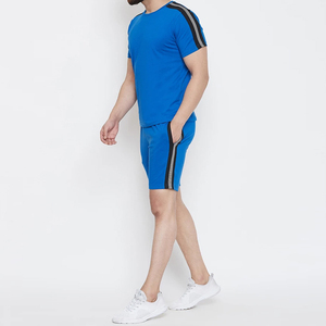 Sports Training Men <b>Twin</b> <b>Set</b> Custom T-Shirt and Shorts 100% Cotton Breathable Summer Casual Wear High Quality - Product Image 3