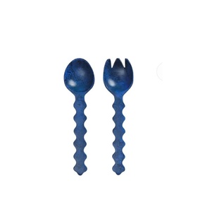 Blue Resin American Style Eco-Friendly Dishwasher <b>Safe</b> Salad Servers Set Handcrafted Salad Tongs Stylish Kitchen <b>Tools</b> - Product Image 1