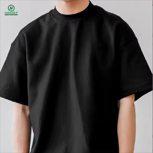 เสื้อยืดคอกลมหนาคุณภาพสูง ผ้าฝ้ายทรงโอเวอร์ไซส์ สีขาวล้วน เสื้อยืดทรงบ็อกซี่ หนักแน่น ผู้ผลิตเสื้อยืดคอเต่าสำหรับผู้ชาย - Product Image 4