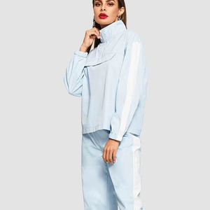 Conjunto Deportivo Cortavientos para Mujer, Ropa Casual para Exteriores, Chaqueta y Pantalones de Tela Ligera, Ajuste Cómodo - Product Image 3
