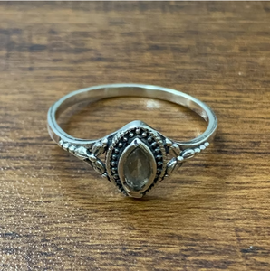 Anillo de circonita cúbica Marquise, plata de ley 925, marco con cuentas, estilo vintage, joyería fina hecha a mano para mujer - Product Image 2