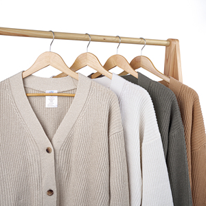 Cardigan décontracté pour femme, hiver, épais, anti-plis, simple, col en V, manches longues, tricot torsadé, 3 boutons, épaules tombantes, 380-580g - Product Image 2