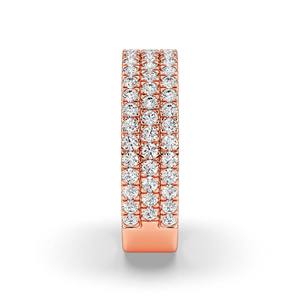 แหวนเพชรทรงกลมทองคำขาว 10K ดีไซน์ทันสมัยสำหรับทั้งชายและหญิง ของขวัญเครื่องประดับชั้นดีสำหรับผู้ชายและผู้หญิง คุณภาพส่งออกระดับพรีเมียม - Product Image 2