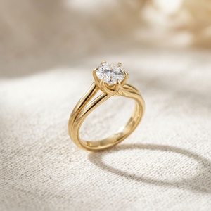 Anillo de compromiso clásico de oro de 18 quilates con diamante de talla brillante, certificado IGI, de cuatro garras, con nudo retorcido, para boda, aniversario o fiesta. - Product Image 2
