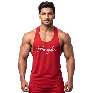 Custom Logo Mens Gym Tank Tops Bodybuilding Fitness <b>Vest</b> <b>Stringer</b> Sleeveless Workout Shirt Breathable Cotton Mens Sport Tank Top - Product Image 5