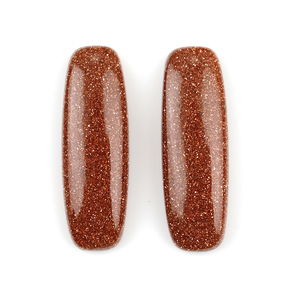 High Quality 10x30mm Natural Brown Goldstone Long <b>Cushion</b> Cut Cabochon Flat <b>Back</b> Calibrated High Polished Loose Gemstones Supply - Product Image 1