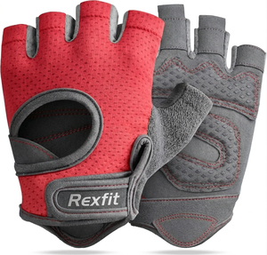 Professional <b>Weight</b> Lifting <b>Gloves</b> Half Finger Fitness Workout <b>Gloves</b> Supplier Breathable Mesh Microfiber Non-slip Silicone - Product Image 3