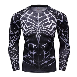 OEM <b>Heat</b>-Transfer Printed Professional Compression Rash Guard Quick Dry Karate Men Spandex/Polyester Breathable 220g Front/<b>Back</b> - Product Image 6