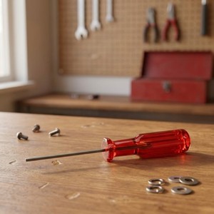AA0201 1.5mm Hexagon Screwdriver | Red Plastic Handle Hex Screwdriver 1.5mm Precision Tool for Machinery Repair - Product Image 4