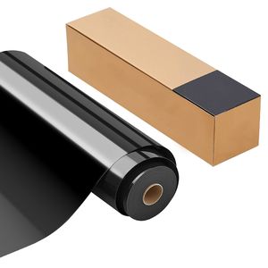 Rotolo di Vinile Termotrasferibile Nero Lucido 12 pollici x 50 piedi, Facile da Tagliare e Sverniciare, Forte Adesione per Accessori di Abbigliamento, Compatibile con Applicazioni a Caldo - Product Image 1