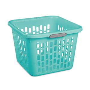 Paquete de 4 Cestas de Lavandería Cuadradas de Plástico de 1.5 Bushel para Adultos, Color Verde Azulado - Solución Moderna de Almacenamiento para el Hogar - Product Image 2