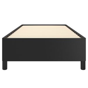 Cadre de lit double rembourré en similicuir noir, en bois d'ingénierie avec structure en contreplaqué - Product Image 5