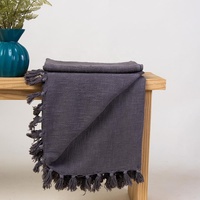 Magnifique couverture de canapé en coton uni écologique pour la décoration de la maison, utilisation dans le salon, vente en gros
