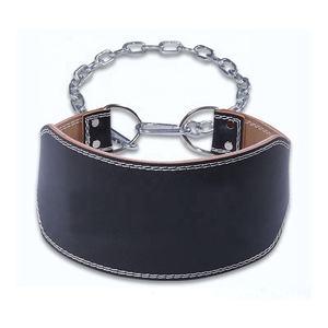 High Quality Wholesale 4 Inch Leather Dipping Belt Custom Weightlifting Pull up Dip Belt With <b>Heavy</b> <b>Duty</b> 36'' <b>Chain</b> (One Size) - Product Image 1