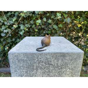 Ornement de rat en bronze, artisanat en métal, rat miniature décoratif en fonte, articles faits à la main à prix abordable - Product Image 3