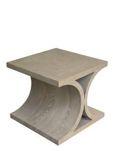 Mesa Auxiliar para Sala de Estar, Madera de Fresno, Chapa de Madera, Multifuncional, Color Marrón Claro, 24*24*21, Madera Sólida, Mueble Antiguo de Estilo Comercial - Product Image 3