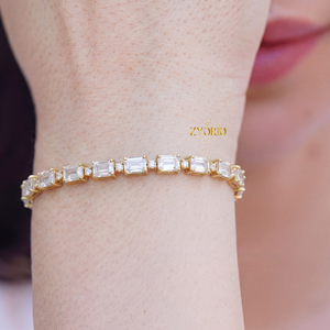 สร้อยข้อมือเงินแท้ 925 ประดับเพชรเลี้ยงในห้องปฏิบัติการ ดีไซน์คลาสสิก เรียบหรู ทันสมัย สำหรับผู้หญิง ประกายระยิบระยับเหนือกาลเวลา เหมาะเป็นของขวัญสำหรับงานปาร์ตี้ หรือวันครบรอบ - Product Image 6