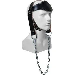 Premium Leather Weight Lifting Head Harness Neck Workout Gear Adjustable Straps for <b>Strength</b> <b>Training</b> Routine - Product Image 5