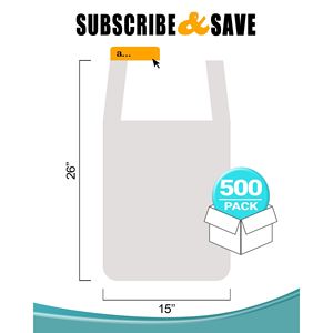 ถุงช้อปปิ้งพลาสติกหนา15x7x26 500นำมาใช้ใหม่ได้กระเป๋าใส่เสื้อยืดทนทานสำหรับขายปลีก - Product Image 2