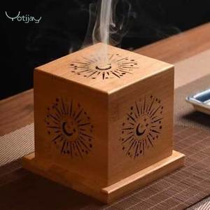 Handmade Sandalwood Incense Burner With Brass Lid Aromatic Holder For Aromatherapy All Season Use - Product Image 4