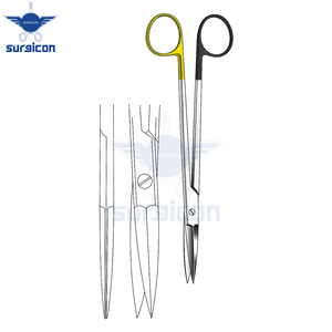 Ciseaux McIndoe 19 cm / 7-1/2 pouces droits pour cartilage, bords extérieurs semi-affûtés, lame simple dentelée Super Cut TC chirurgical - Product Image 5