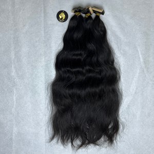 Extensions de cheveux humains de qualité supérieure, 100% naturels, vierges, alignés dans le sens de la cuticule, fabriqués au Vietnam, en vrac, ondulés - Product Image 3