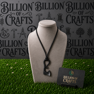 Colgante Amuleto Vikingo Rústico al por Mayor, Hecho a Mano, Hierro Grabado y Forjado, Modelo BOC-HF-0131E, Collar Nórdico Medieval Gótico - Product Image 2
