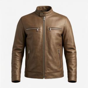 Veste de moto en cuir véritable pour homme de qualité supérieure, nouvelle arrivée, vestes de moto d'hiver, protections amovibles, personnalisables - Product Image 1