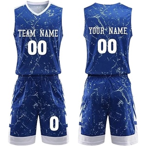 Men’s Basketball Uniform Set Heat Transfer Printing Breathable Summer Shorts Plus Size Team Training Wear BSCI Manufacturer - Product Image 1
