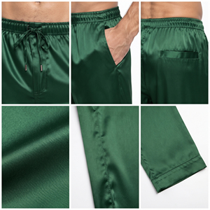 Wholesale <b>Men</b> Silk Satin <b>Lounge</b> <b>Pants</b> Low Drawstring Waist Eco-Friendly Sleeping Trousers <b>Men</b> Relaxed Fit Satin Trousers - Product Image 6