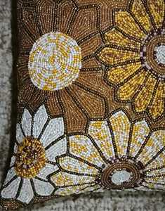 Housse de coussin de luxe brodée de perles, faite à la main, avec fermeture éclair, motif floral personnalisable pour canapé, lit, fauteuil, décoration intérieure - Product Image 6