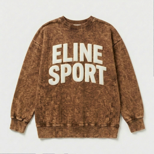Retro Gym Style Crewneck Sweatshirt Embossed Text Pullover For Men Casual Streetwear Drop Shoulder Sweater Vintage Wash Top - Product Image 5