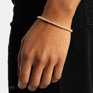 Bracelet tennis en moissanite certifié, testé au diamant, en argent sterling 925, bijoux de luxe glacés avec sertissage griffe - Product Image 6