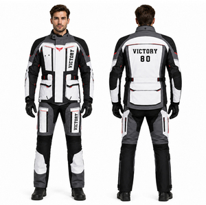 Conjunto de Chaqueta y Pantalón de Motociclismo Textil 2026, Impermeable, para Turismo, Traje de Protección para Motocicleta, Color Gris y Negro - Product Image 4