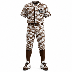 Uniforme de Béisbol de Último Diseño y Nuevo Estilo, Uniforme de Béisbol de Color Sólido de Primera Calidad para Venta en Línea, Talla Grande para Adultos - Product Image 1