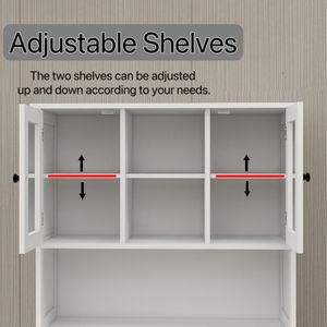 Mobiletto da Cucina Alto 172 cm per Rifiuti con 3 Ripiani Regolabili, 2 Cassetti e 1 Cestello Ribaltabile - Armadietto Contenitore per Cucina e Sala da Pranzo - Product Image 5