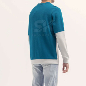 Custom Printed Logo Custom Size <b>Sweatshirts</b> For Men Pakistan Manufacture Wholesale Men Split Color <b>Plain</b> <b>Sweatshirts</b> - Product Image 3