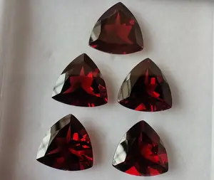 3毫米至12毫米红色石榴石万亿面高品质宽松宝石来自印度供应商批发价非常好的宝石切割