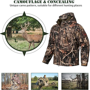 Nouveaux sweats à capuche de chasse d'hiver personnalisés 2024, 100 % coton polaire, quart de zip, imperméables, surdimensionnés, écologiques, haute qualité - Product Image 4