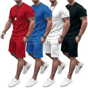 Conjuntos de Camisetas para Hombre con Estampado por Transferencia Térmica, Tallas Grandes, Sólidos, Transpirables, Estilo Hip Hop, a Cuadros, Bordados, Deportivos, Venta al Por Mayor - Product Image 2