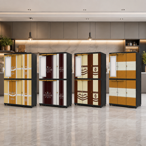 Naiba Mega Portable <b>Plastic</b> Cabinet/Wardrobe with Ebony Wood Style Doors & <b>Mirror</b> Suitable for Clothing & Bedroom Storage - Product Image 4
