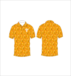 Camiseta Polo Personalizada con Estampado Naranja para Hombre, Camiseta Polo Informal de Manga Corta con Diseño de Lunares, Transpirable, para Golf de Verano - Product Image 3