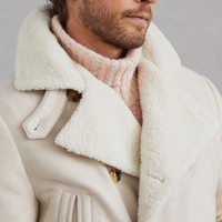 Manteau long en laine pour homme de haute qualité, manteau d'hiver chaud doublé de fourrure, veste de couleur unie tendance, manteau à double boutonnage